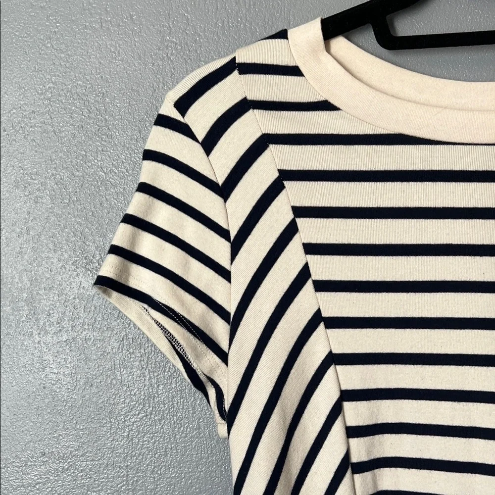Montreau Women’s Striped Nautical Short Sleeve Mini Geometric PatternDressLarge‎